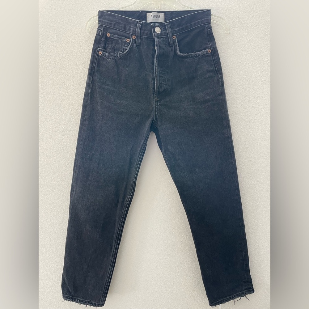 Agolde 90s crop jean (Tar color, size 23)